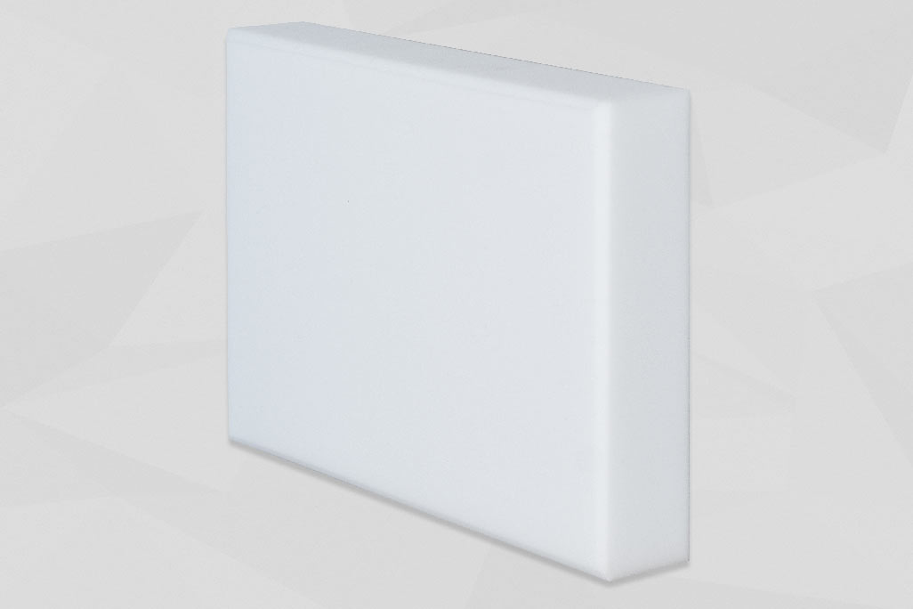 Diagonally positioned melamine foam panel for sound absorption
