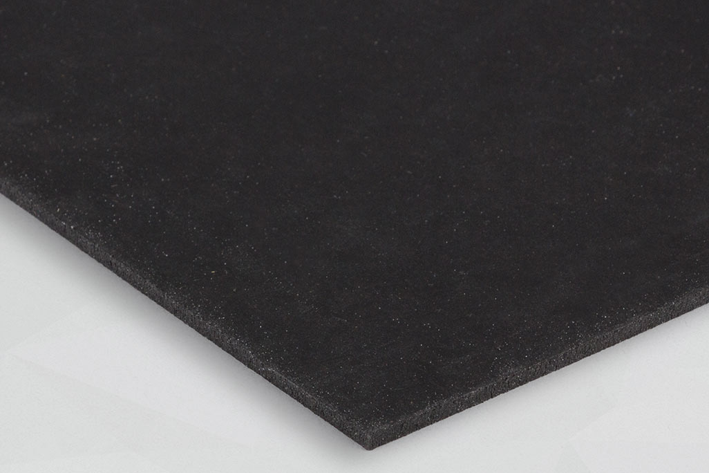 Section of a black plastic heavy foil soni EVA