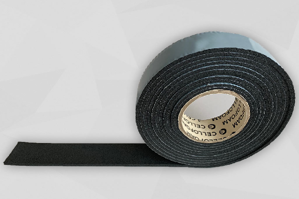 Standing roll of black sealing tape soni NBR