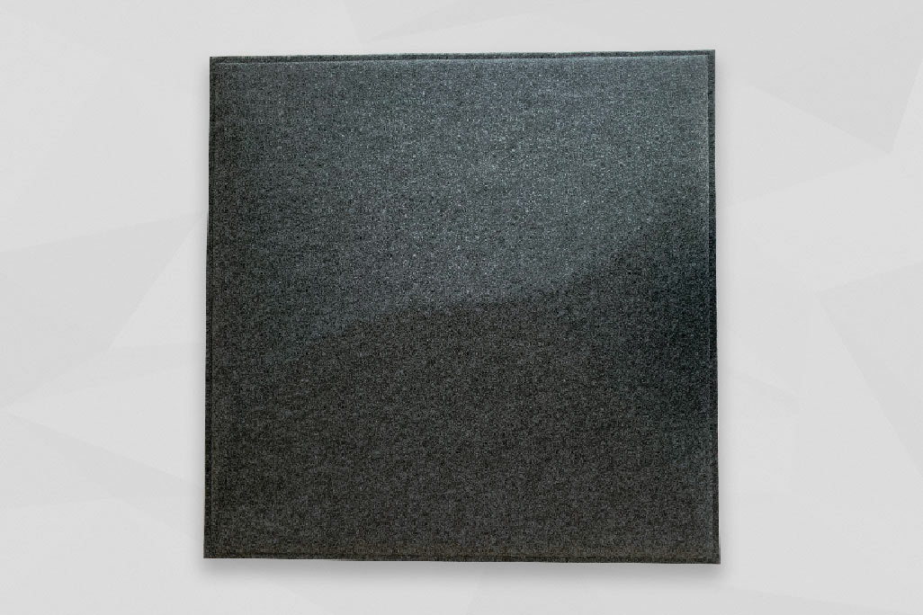 A soni COLOR Design YinYang ceiling element in anthracite photographed against a light gray background.