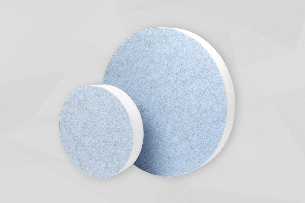 blauer runder Vliesabsorber